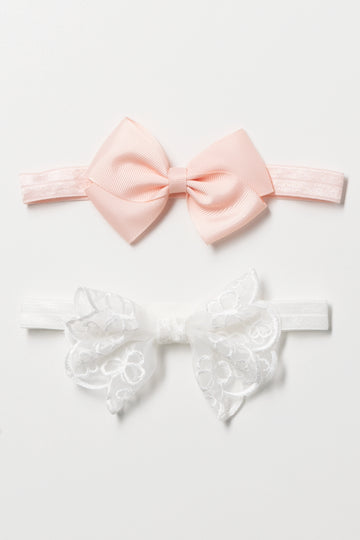Pack Headbands Pink & White