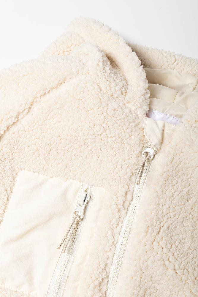 Zip Through Tracktop Cream