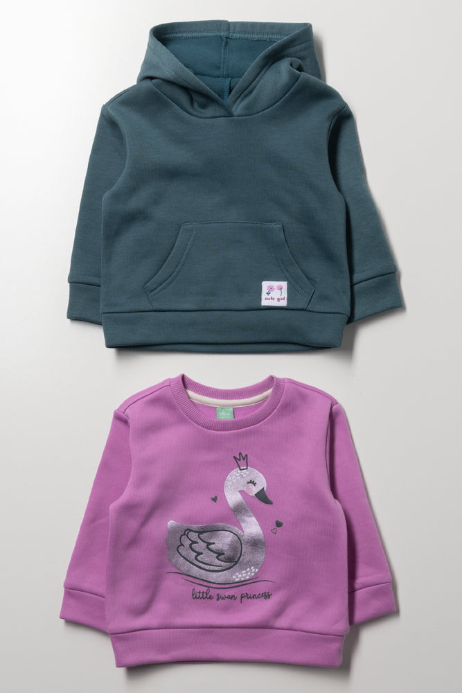 2 Pack Tracktops Teal And Pink