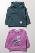 2 Pack Tracktops Teal And Pink