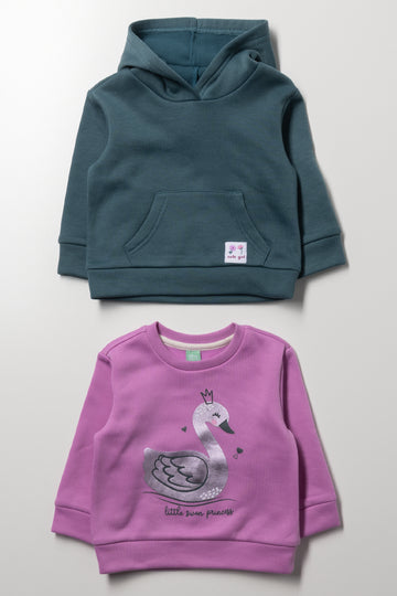 2 Pack Tracktops Teal And Pink