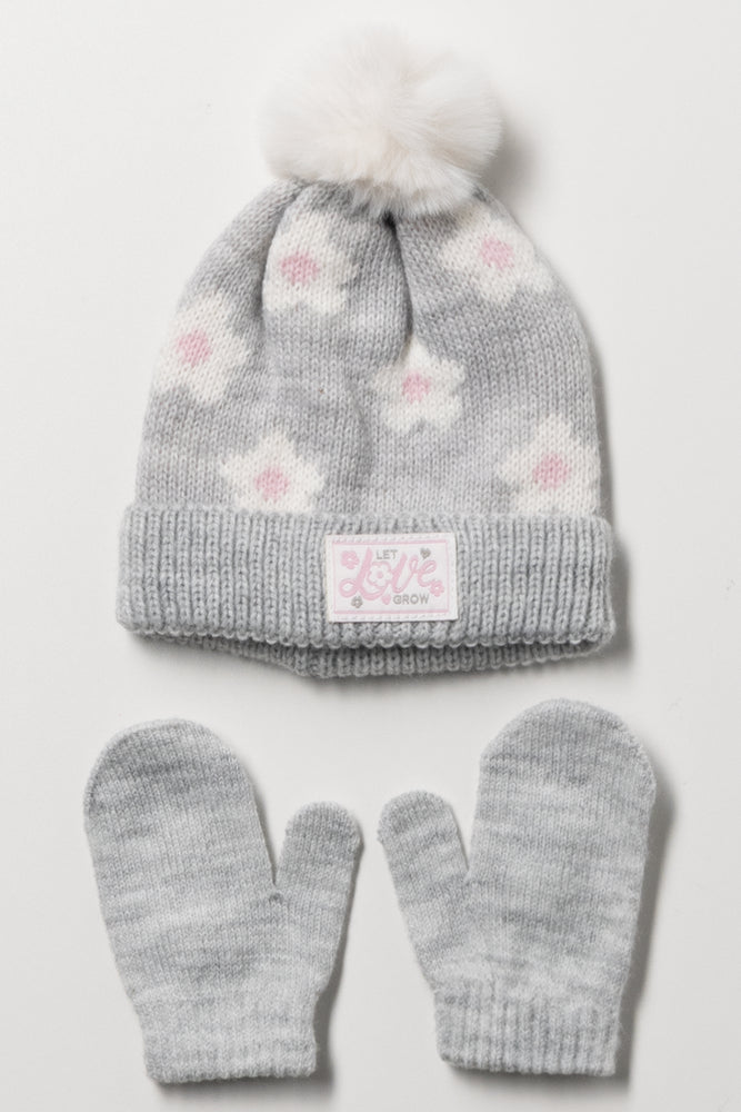 2 Piece Hat Set Grey | Accessories | Ackermans