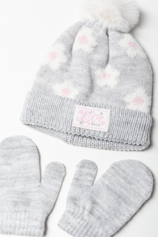 2 Piece Hat Set Grey (1)