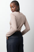 Long Sleeve Crew Neck T-Shirt Natural (2)