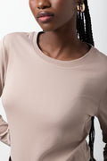 Long Sleeve Crew Neck T-Shirt Natural (3)