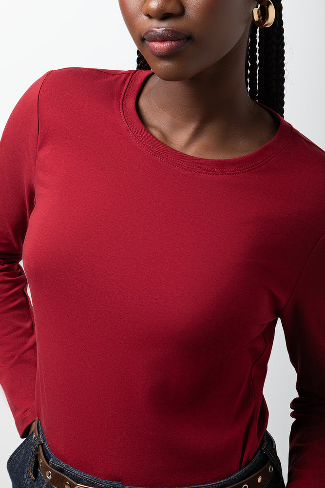 Long Sleeve T-Shirt Red | Tops & T-Shirts | Ackermans