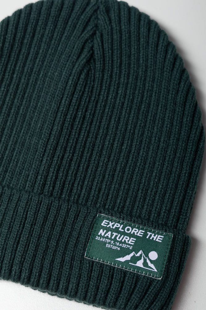 Rib Beanie Green (1)