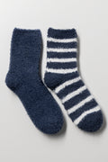 2 Pack Socks Striped & Navy