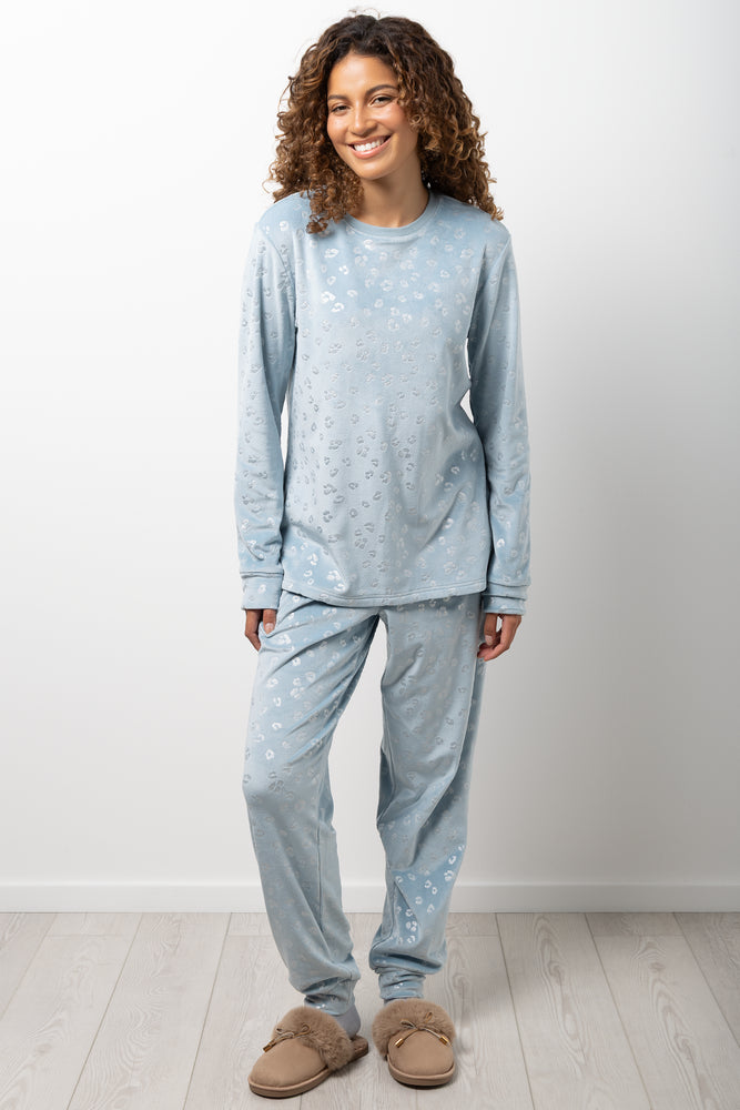 Animal Foil Pyjamas Light Blue