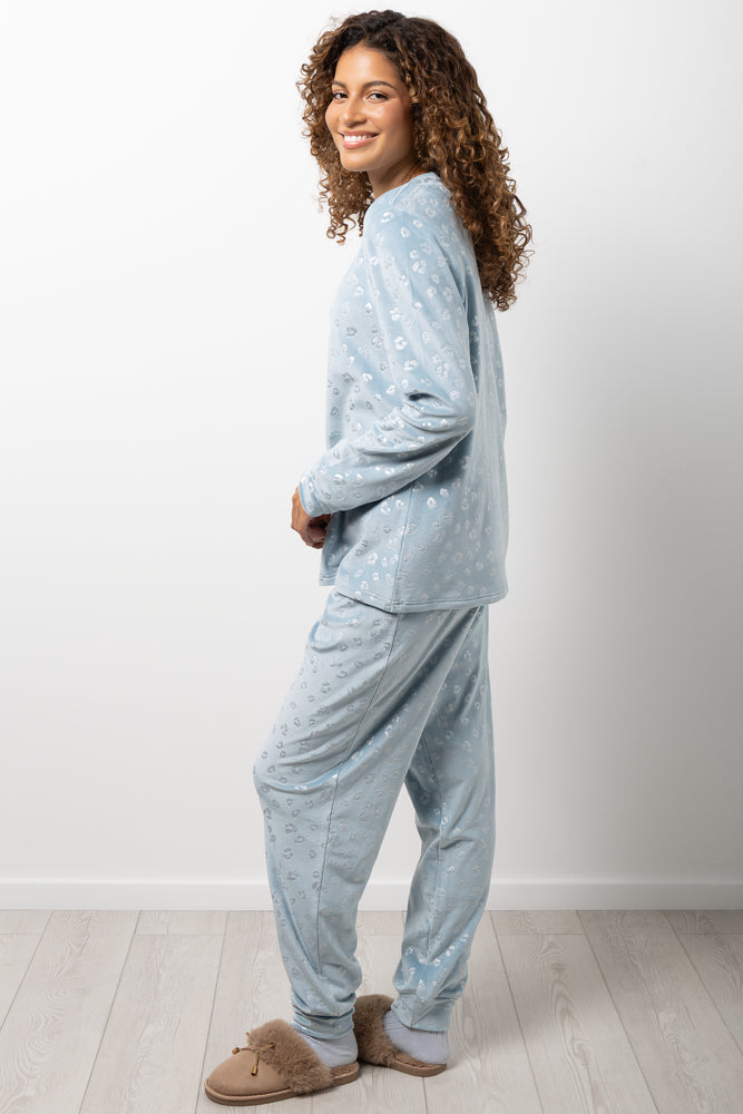 Animal Foil Pyjamas Light Blue