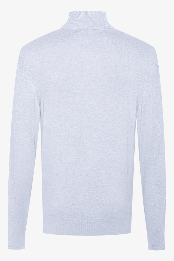 Poloneck Knit Grey Melange