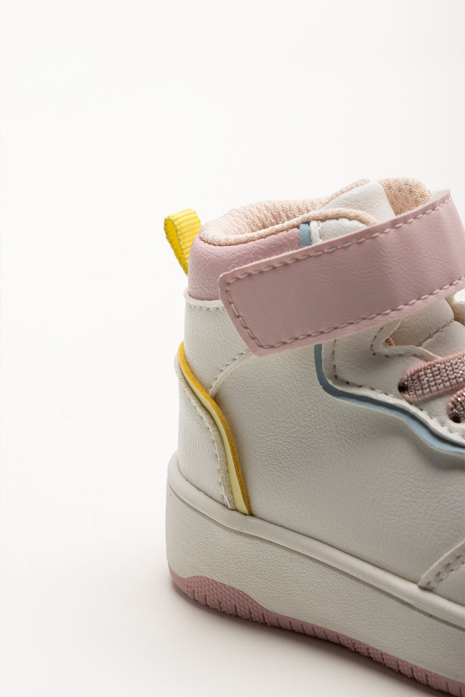 Court High Top Sneakers White (3)