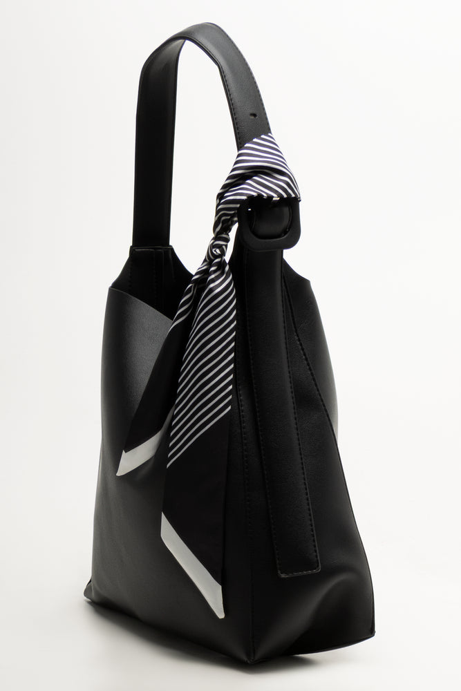 Belted Tote Bag Black