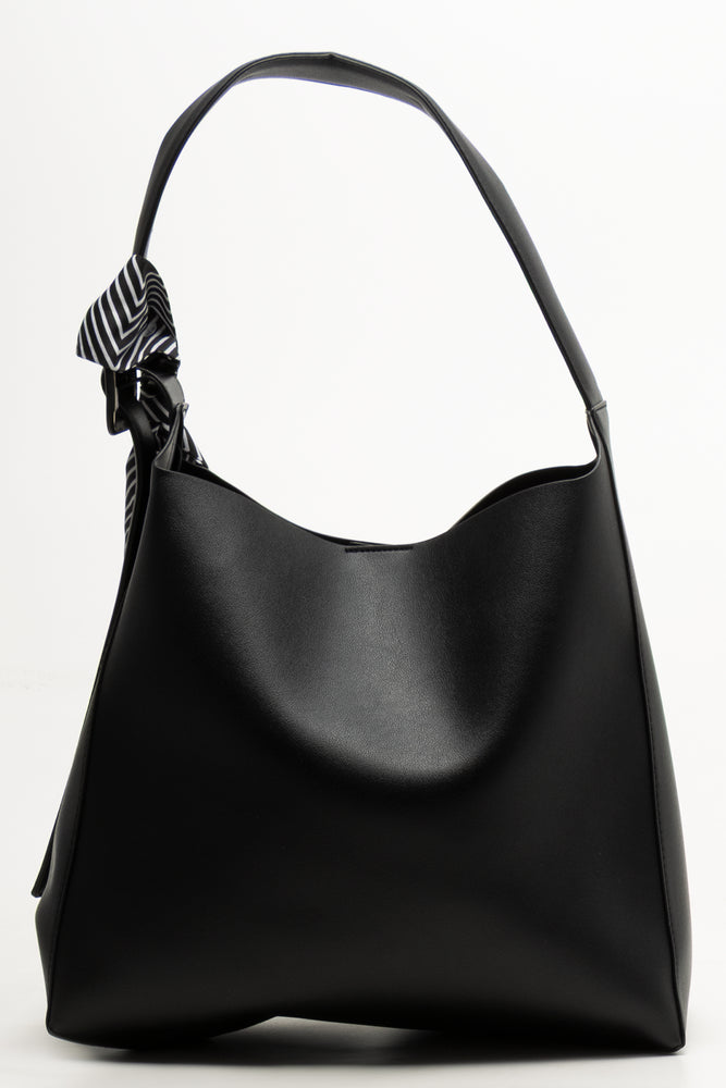 Belted Tote Bag Black (2)