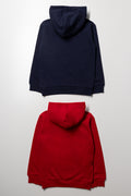 2 Pack Hoodies Navy And Red (2)
