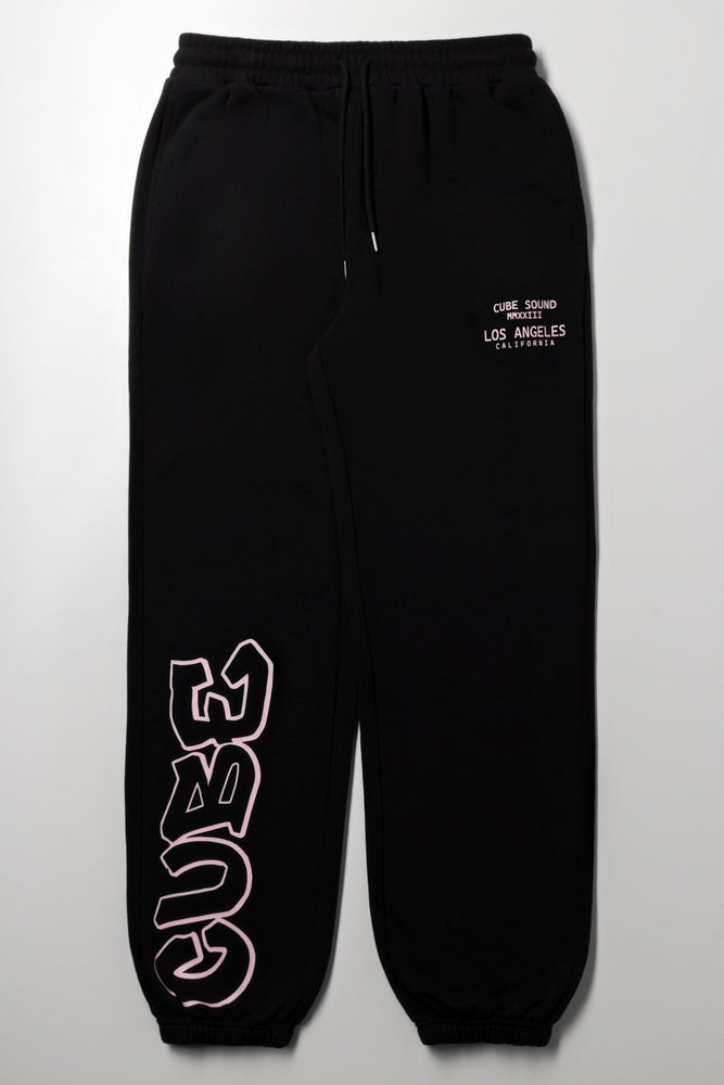 Cuffed Jogger Trackpants Black