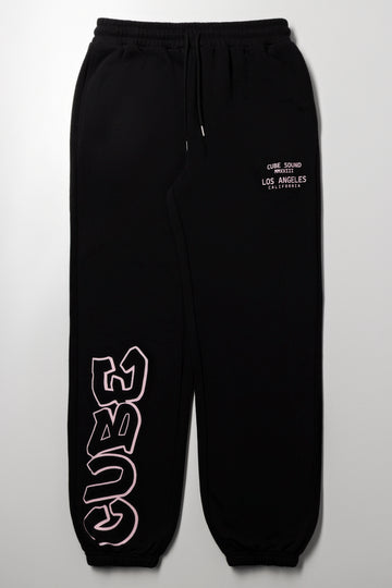 Cuffed Jogger Trackpants Black