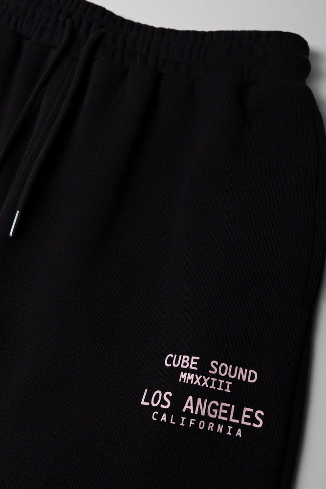 Cuffed Jogger Trackpants Black