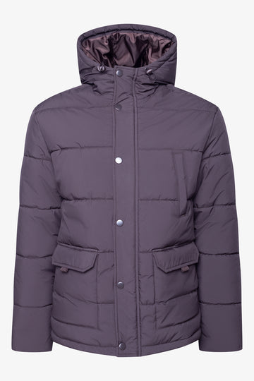 Hooded Puffer Jacket Chocolate
