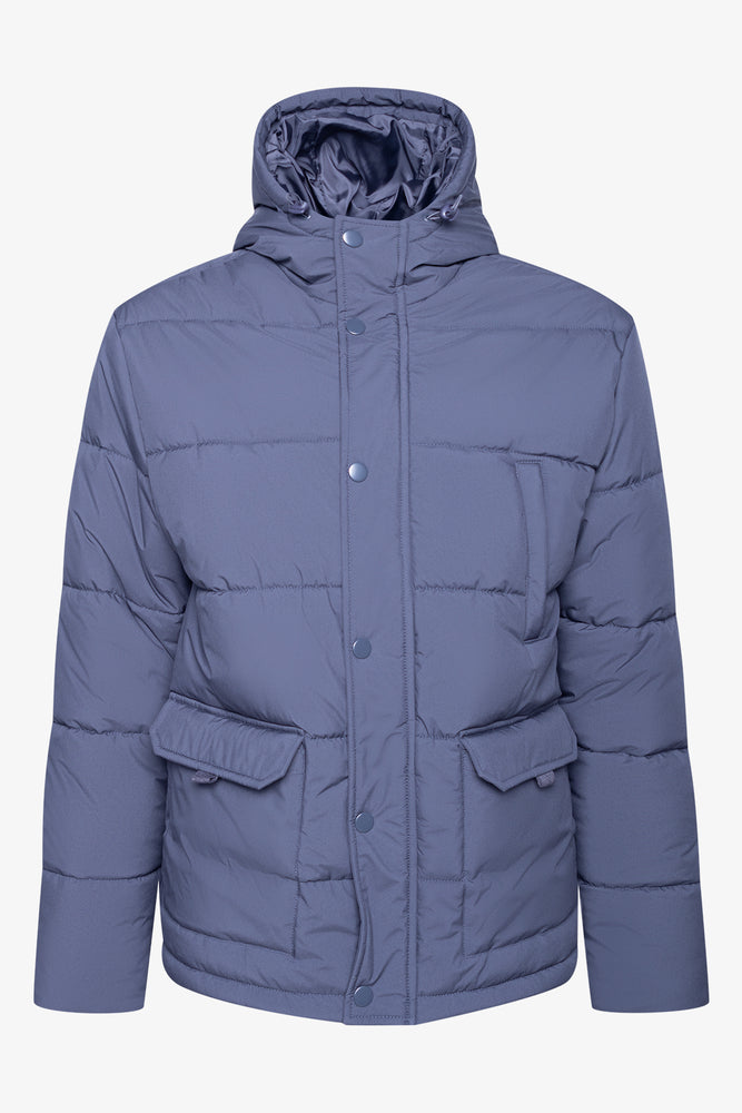 Hooded Puffer Jacket Charcoal