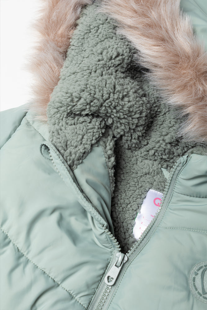 Puffer Parka Jacket Light Green
