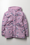 Floral Parka Jacket Lilac