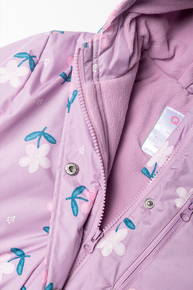 Floral Parka Jacket Lilac