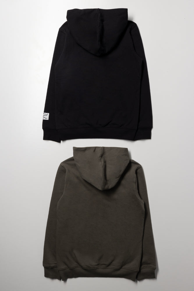 2 Pack Hoodies Black And Light Brown (2)