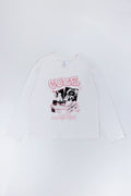 White Long Sleeve Graphic T-Shirt