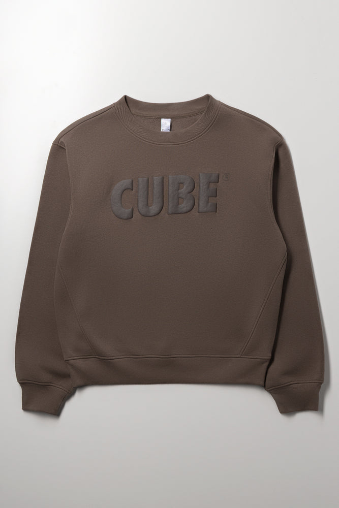 Crew Neck Sweat Top Brown