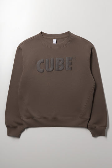 Crew Neck Sweat Top Brown