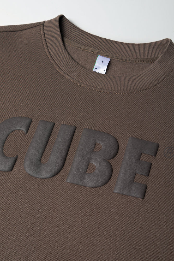 Crew Neck Sweat Top Brown
