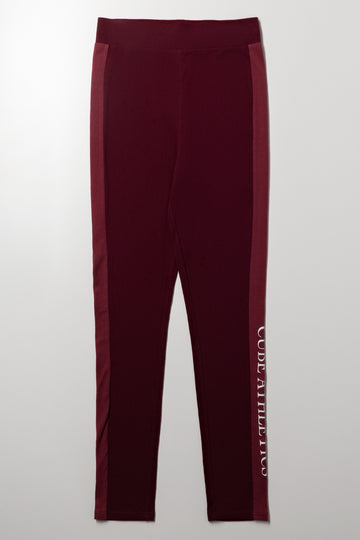 Panel Leggings Burgundy