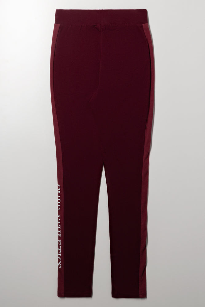 Panel Leggings Burgundy (2)