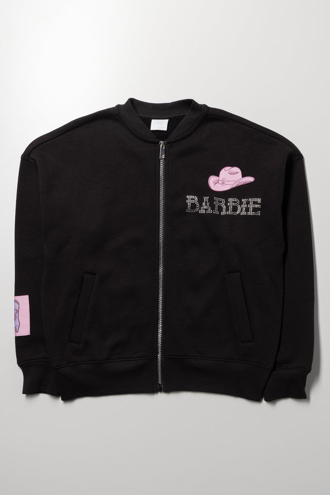 Barbie Bomber Tracktop Dark Grey