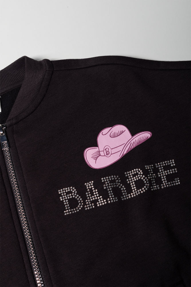 Barbie Bomber Tracktop Dark Grey