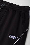 Piped Trackpants Black (1)