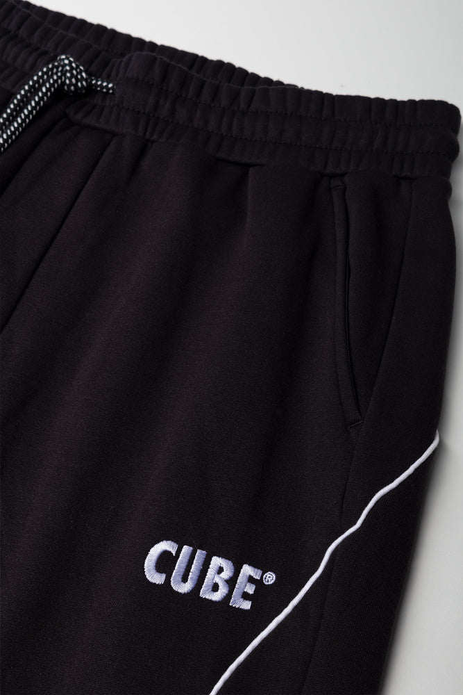 Piped Trackpants Black (1)