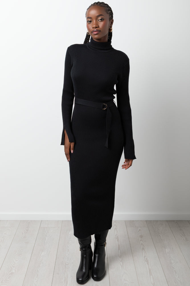 Belted Dress Black
