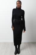 Belted Dress Black