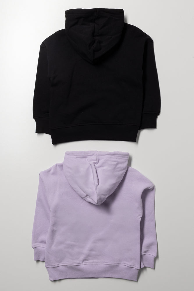 2 Pack Friends Forever Hoodies Black And Lilac (2)