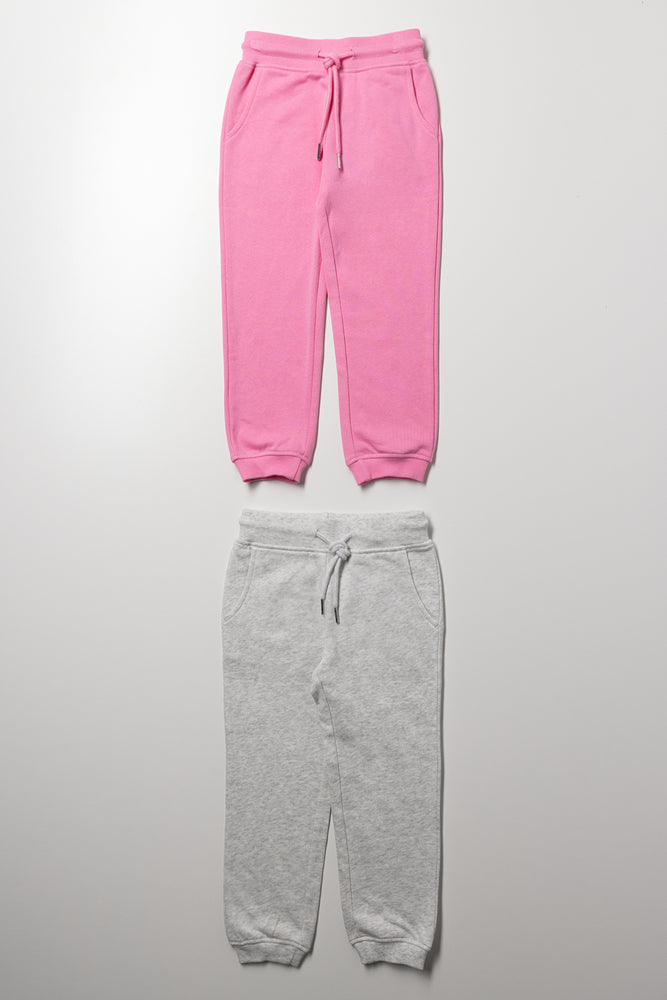 2 Pack Trackpants Pink And Grey (2)