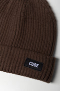 Chunky Ribbed Beanie Brown (1)