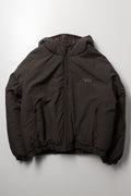 Hooded Puffer Jacket Brown
