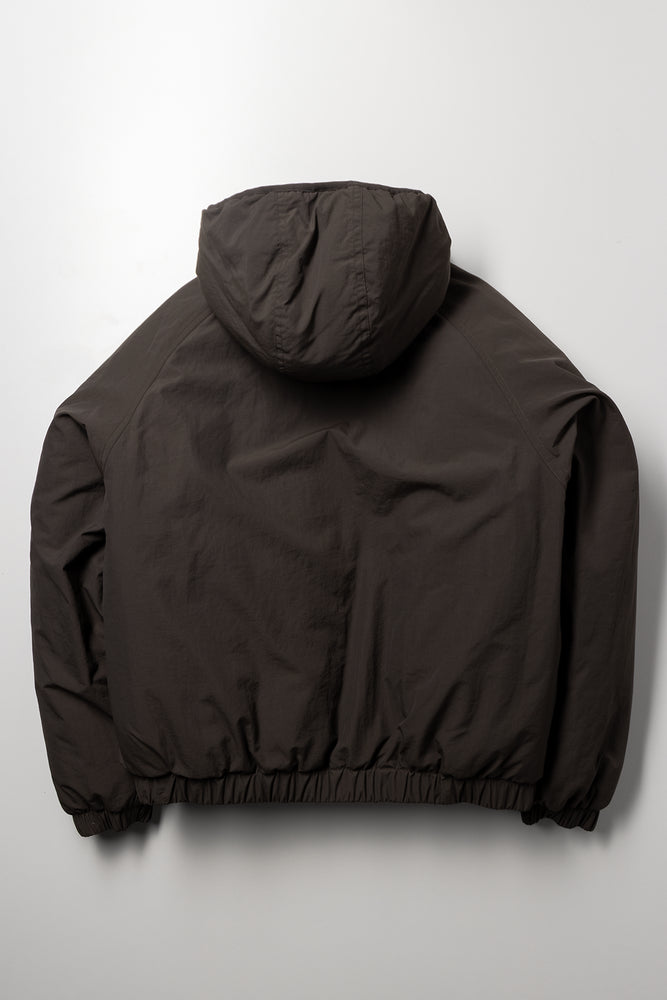 Hooded Puffer Jacket Brown (2)