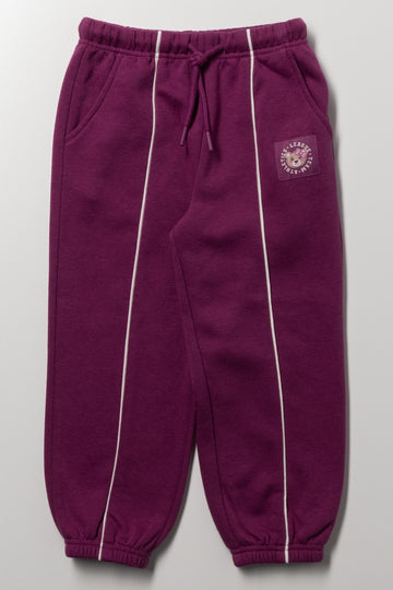 Piping Jogger Trackpants Burgundy
