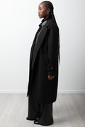 Longer Length Melton Coat Black (1)