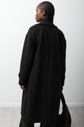 Longer Length Melton Coat Black (2)