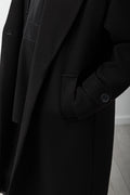 Longer Length Melton Coat Black (4)