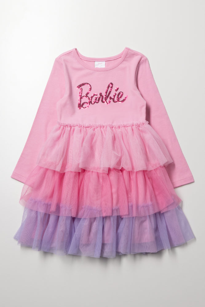 Barbie Tiered Tulle Dress Pink